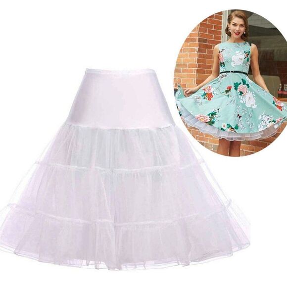 Petticoat Pinup Retro Vintage 1950s 60s Rockabilly Tutu Crinoline Underskirt NEW - Picture 1 of 15